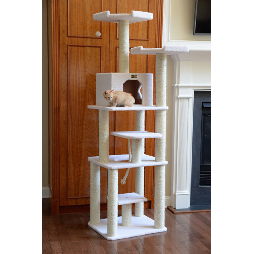 Armarkat 78" Premium Classic Real Wood Jackson Galaxy Approved Cat Tree & Reviews Wayfair